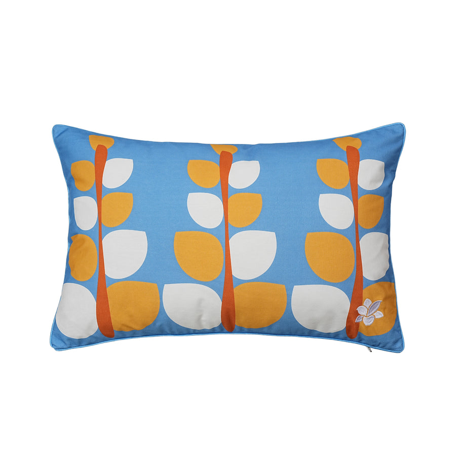 Mikondo Lumbar Cotton Canvas Cushion Cover