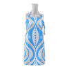 COCOLILI Blue Wave cotton canvas apron with front pocket, front view on a white background