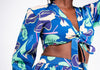 MAUA Cotton Tie-Front Crop Top
