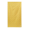 Yellow Pacha square cotton canvas tablecloth, 145 × 145 cm, shown folded against a white background.