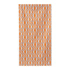 Orange Wave square cotton canvas tablecloth, 145 × 145 cm, shown folded against a white background.