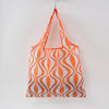 Wave Orange foldable reusable shopping tote bag by COCOLILI