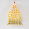 Wave Yellow foldable reusable shopping tote bag by COCOLILI