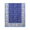 Afro Tribal Blue rectangular cotton canvas tablecloth, 140 × 340 cm — original hanging photograph