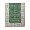 Afro Tribal Evergreen rectangular cotton canvas tablecloth, 140 × 340 cm — original hanging photograph