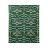Makuti Evergreen rectangular cotton canvas tablecloth, 140 × 340 cm — original hanging photograph