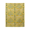 Makuti Olive rectangular cotton canvas tablecloth, 140 × 340 cm — original hanging photograph