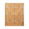 Makuti Orange rectangular cotton canvas tablecloth, 140 × 340 cm — original hanging photograph
