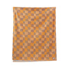 Plantain Orange rectangular cotton canvas tablecloth, 140 × 340 cm — original hanging photograph