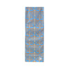 Cobalt Makuti cotton canvas table runner by COCOLILI, 33 × 200 cm, photographed hanging on white.