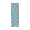 Cobalt Plantain cotton canvas table runner by COCOLILI, 33 × 200 cm, photographed hanging on white.