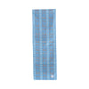 Cobalt Sonaike cotton canvas table runner by COCOLILI, 33 × 200 cm, photographed hanging on white.
