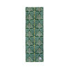 Evergreen Makuti cotton canvas table runner by COCOLILI, 33 × 200 cm, photographed hanging on white.