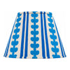 COCOLILI Majani blue tapered cotton lampshade only, without lamp stand, on a white studio background