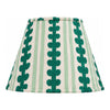 COCOLILI Majani green tapered cotton lampshade only, without lamp stand, on a white studio background