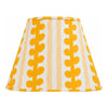 COCOLILI Majani yellow tapered cotton lampshade only, without lamp stand, on a white studio background