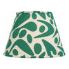 COCOLILI Maumbo Tribal green tapered cotton lampshade only, without lamp stand, on a white studio background