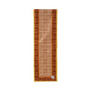 Orange Afro Tribal cotton canvas table runner by COCOLILI, 33 × 200 cm, photographed hanging on white.