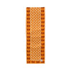 Orange Retro Wave cotton canvas table runner by COCOLILI, 33 × 200 cm, photographed hanging on white.