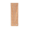 Orange Wave cotton canvas table runner by COCOLILI, 33 × 200 cm, photographed hanging on white.
