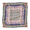 COCOLILI Twiga scarf in Green & Pink, 92 x 92 cm, shown open with gentle fabric folds and the complete original print visible on a white background
