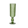 Woven Glass Champagne Flute — Green