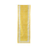 Yellow Afro Tribal cotton canvas table runner by COCOLILI, 33 × 200 cm, photographed hanging on white.