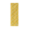 Yellow Plantain cotton canvas table runner by COCOLILI, 33 × 200 cm, photographed hanging on white.