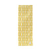 Yellow Wave cotton canvas table runner by COCOLILI, 33 × 200 cm, photographed hanging on white.