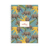 DAFTARI Kifaru green A5 notebook — original cover artwork on the existing Daftari notebook template