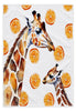 Duo Twiga Orange Slices cotton tea towel, 45 × 65 cm, with woven texture on a white studio background