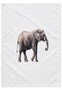 Solo Tembo cotton tea towel, 50 × 70 cm, with woven texture and stitched hems on a white studio background