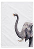 Solo Tembo Trunk cotton tea towel, 45 × 65 cm, with woven texture and stitched hems on a white studio background