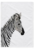 Solo Zebra cotton tea towel, 50 × 70 cm, with woven texture and stitched hems on a white studio background