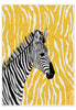 Solo Zebra Stripes cotton tea towel, 50 × 70 cm, with woven texture and stitched hems on a white studio background