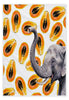 Tembo Sliced Papaya cotton tea towel, 45 × 65 cm, with woven texture on a white studio background